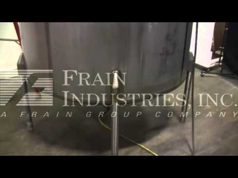 1000 Gallon, 316 stainless steel, single wall mixing tank 5F8650