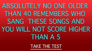 Who sang these songs? - Music Quiz