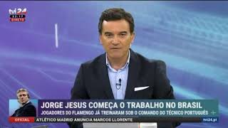 TV i 24h de Portugal fala sobre JJ no Flamengo!