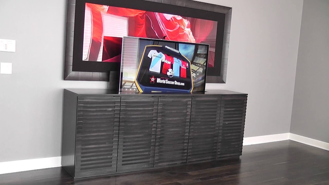 TV Lift Cabinet /Modern/ by Belak Woodworking LLC - YouTube
