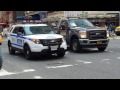 BRAND NEW NYPD POLICE INTERCEPTOR UTILITY SUPERVISORS UNIT CRUISING BY ON W. 42ND ST. IN MANHATTAN.