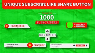 Free Subscribe Like Share Button | Free Subscribe Button Green Screen | Subscribe like and bell icon