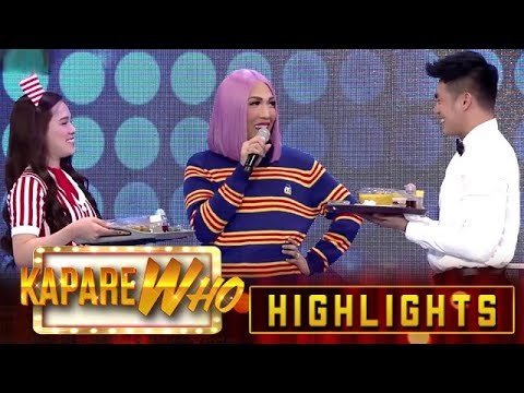Jackie and Ion serve noodle dishes to Vice Ganda | It's Showtime KapareWho