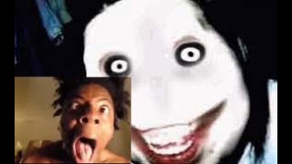 ishowspeed got jumpscare by jeff the killer after he cilck😂 (COPYRIGHT)