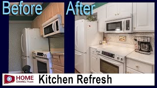 Small White Kitchen Gets an Update - Remodel by KLM Builders & Remodelers