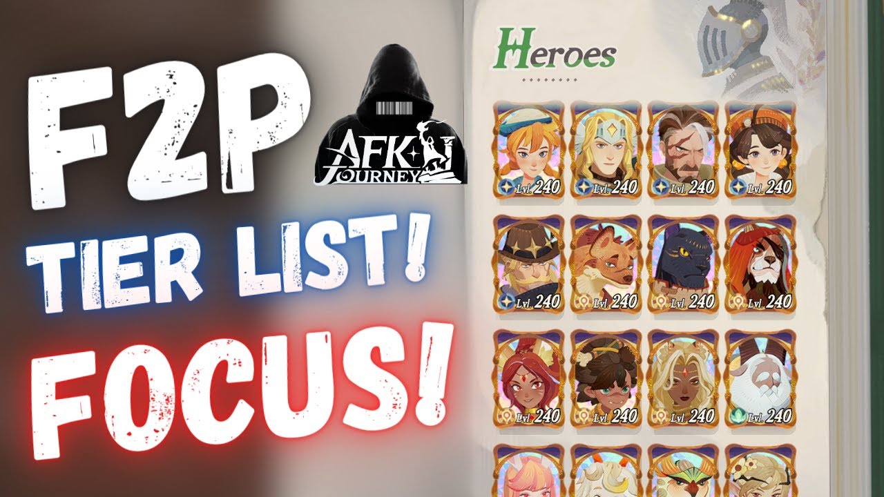TRUE 100% F2P Tier List for AFK JOURNEY! TRUE 100% F2P Tier List for AFK JOURNEY!