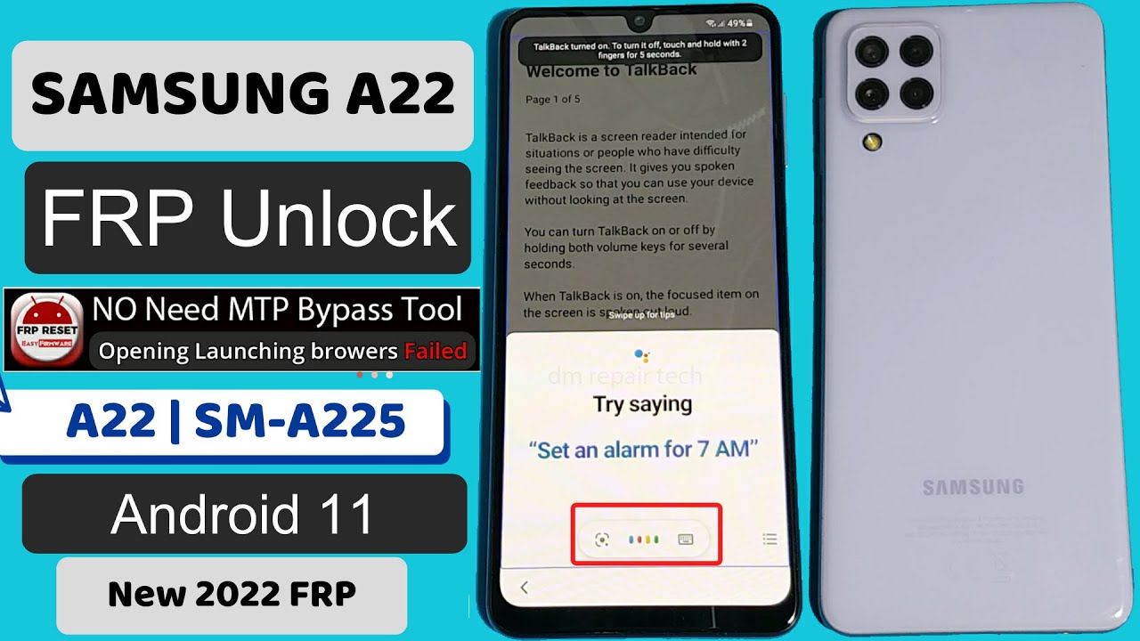 Samsung A22 Frp bypass 2022 | Samsung A22 Google Account Samsung A22 Frp bypass 2022 | Samsung A22 Google Account