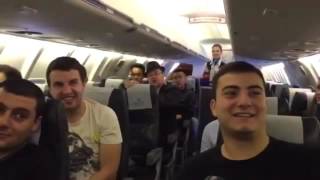 Видео В самолете Актау – Ереван оригинально поздравили пассажира от Tumba Kz, улица Микаэляна, Ереван, Армения