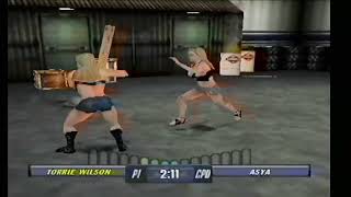 Wcw Backstage Ault - N64 Gameplay - Torrie Wilson Vs Asya - Truck Arena