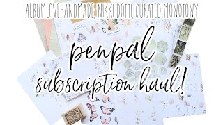 Pen Pal Stationery SUBSCRIPTION Haul! Albumlovehandmade, Nikki Dotti, Curated Mo