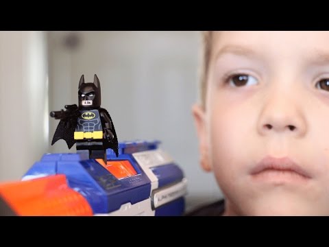 VIDEO : nerf war:  lego batman begins - in this episode of twin toys, twin kids, eli and liam get startled while playing with theirin this episode of twin toys, twin kids, eli and liam get startled while playing with theirlegobatman the m ...