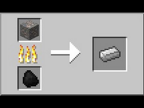 Как создать слитки железа в minecraft