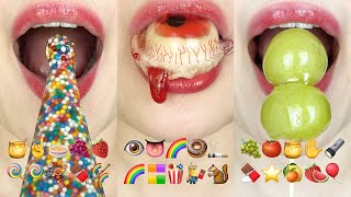 Asmr 2Hour Emoji Food Challenge Mukbang Satisfying & Relaxing 2시간 이모지 먹방 모음 Eating Sounds