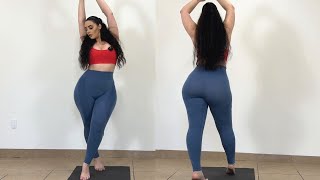 Thick Thighs and Curvy Hips Squat Workout! (Viktoria Kay)