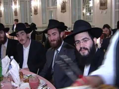 Israeli wedding Men and women dressed in their modest Israeli Jewish 