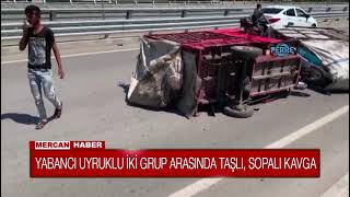 Yabanci Uyruklu İki̇ Grup Arasinda Taşli, Sopali Kavga