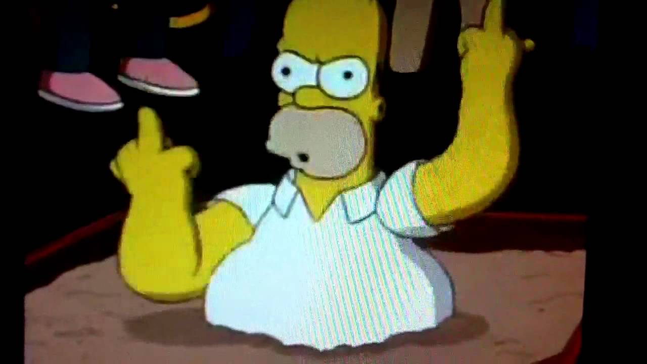 Homer given the finger - YouTube