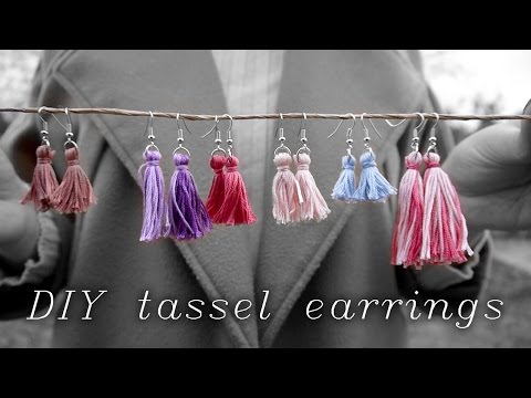 â² DIY Tassel Earrings w/ Embroidery Thread â¼ - YouTube