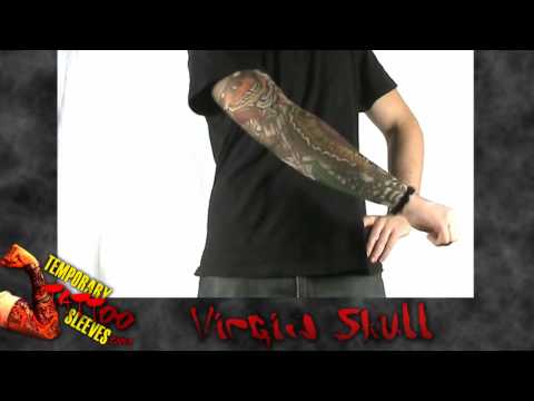 Virgin and the Skull Fake Sleeve Tattoo Virgin and the Skull Fake Sleeve