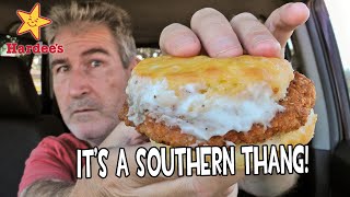 Hardee's Pork Chop 'N' Sausage Gravy Biscuit REVIEW 🐷🍔😮