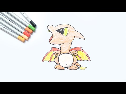 Draw and Coloring Dragon - Tập vẽ và tô màu con rồng