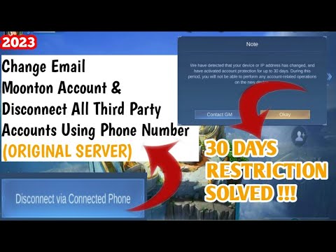 Change/Remove Moonton Account Phone Number Facebook Change/Remove Moonton Account Phone Number Facebook