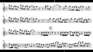 Blinding Lights - The Weeknd Soprano Sax Play-Along Backing Trackkaraoke Sheet Music Incl.