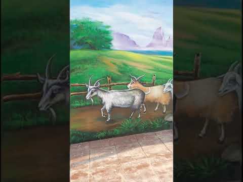 Tranh 3D Nhà Hàng Dê Núi Ninh Bình - Tràng An Quán. 283 Bình Quới - Bình Thạnh - Q.28 - Hồ Chí Minh