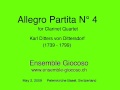 Dittersdorf - Allegro Partita N° 4 for Clarinet Quartet - Ensemble Giocoso