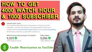 Its All about to monetization Youtube channel | How to get 4000 hour watch time and 1000 Subscribers