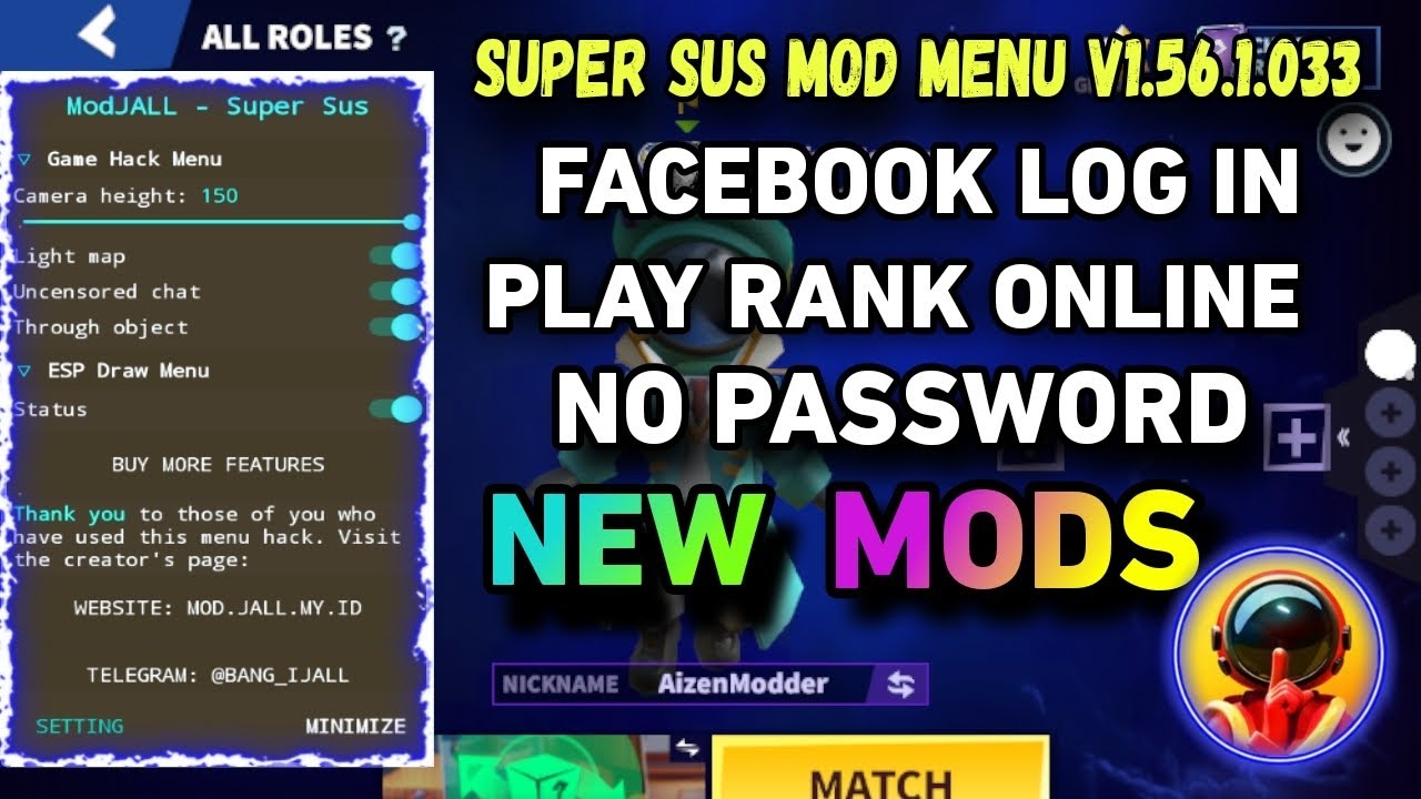 Super Sus Mod Menu v1.56.1.033 | Camera Height, Light Super Sus Mod Menu v1.56.1.033 | Camera Height, Light