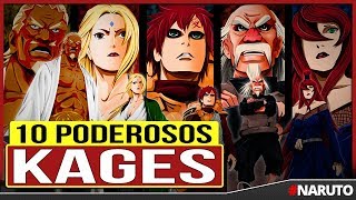 10 KAGES Mais FORTES do "Anime NARUTO" | Canal TOP 10 ?