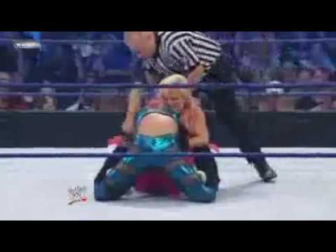 WWE SmackDown 08 21 09 MELINA MARIA VS NATALYA LAYLA