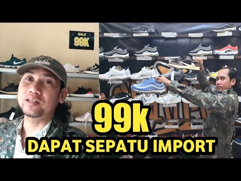 Murah 99rb dapat sepatu bekas import online offline COD juga bisa