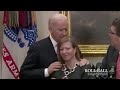 Joe Biden Puts His Hands on Ash Carter's Wife
