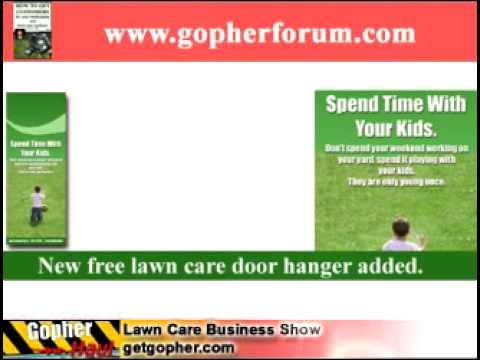 free lawn care door hanger template and website design gopherhaul