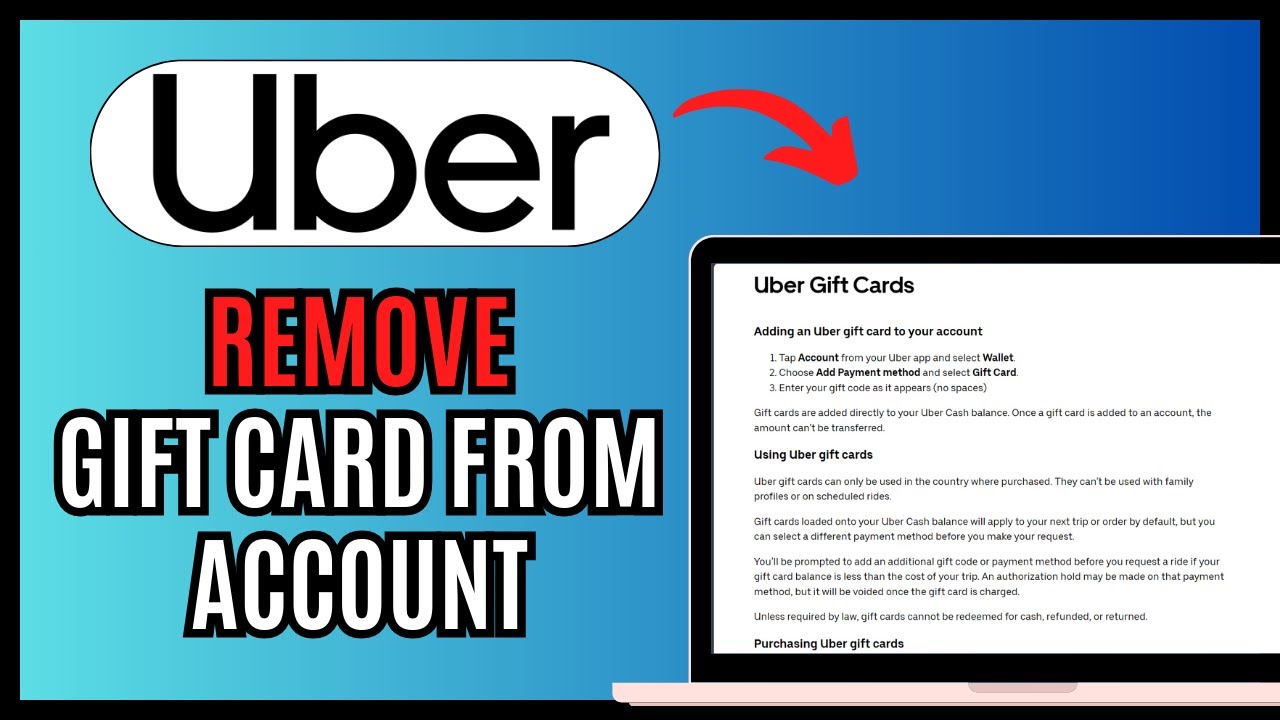 How to REMOVE UBER GIFT CARD from ACCOUNT 2024! How to REMOVE UBER GIFT CARD from ACCOUNT 2024!