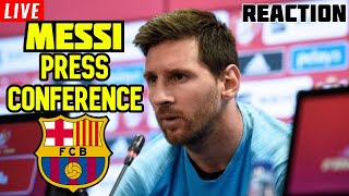 MESSI PRESS CONFERENCE REACTION | LEO MESSI PRESS Conference From CAMP NOU React