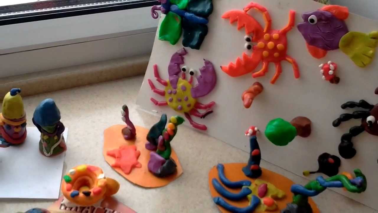Оранжевые поделки из пластилина