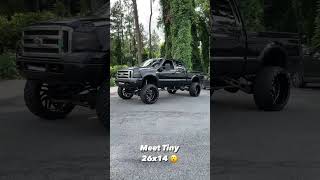 Let Me Introduce Tiny 2007 Ford F-250 Lifted 26X14 Tis 544Bm Gloss Black