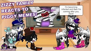 🦓 Zizzy's Family Reacts to Piggy Memes 🐷 Part 1 | Gacha Club | Gacha with Lexi