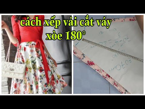 Cách xếp vải để cắt váy tròn xòe 180 độ dễ hiểu |Color FASHION