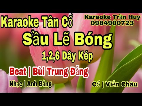Karaoke Tân Cổ | Sầu Lẽ Bóng | 1,2,6 Dây Kép | Beat Bùi Trung Đẳng | Beat Trần Huy 2020