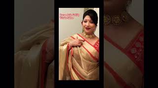 Tissue Saree Getup For Durga Puja