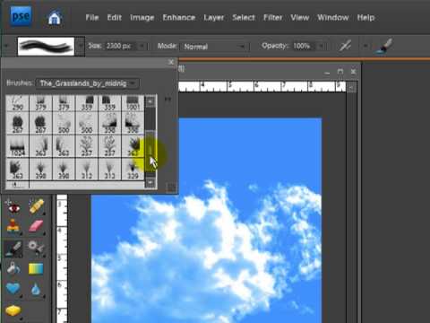  Tutorial - Using Brushes to Make a Background in Photoshop Elements 7