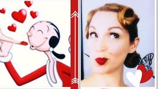 'Extra Voi-gin!'-Olive Oyl Inspired Hair/Makeup for Animated Angels