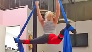 Spread Those Legs Aerial Silk Splits Roll Over