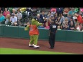 Orbit, Houston Astro's mascot clash a security guard...