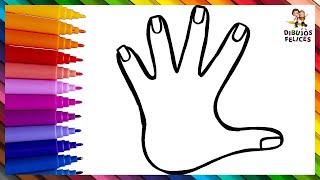 Dibuja Y Colorea Una Mano Arcoiris Dibujos Para Niños