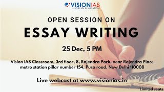 Open Session on Essay Writing Open Session on Essay Writing